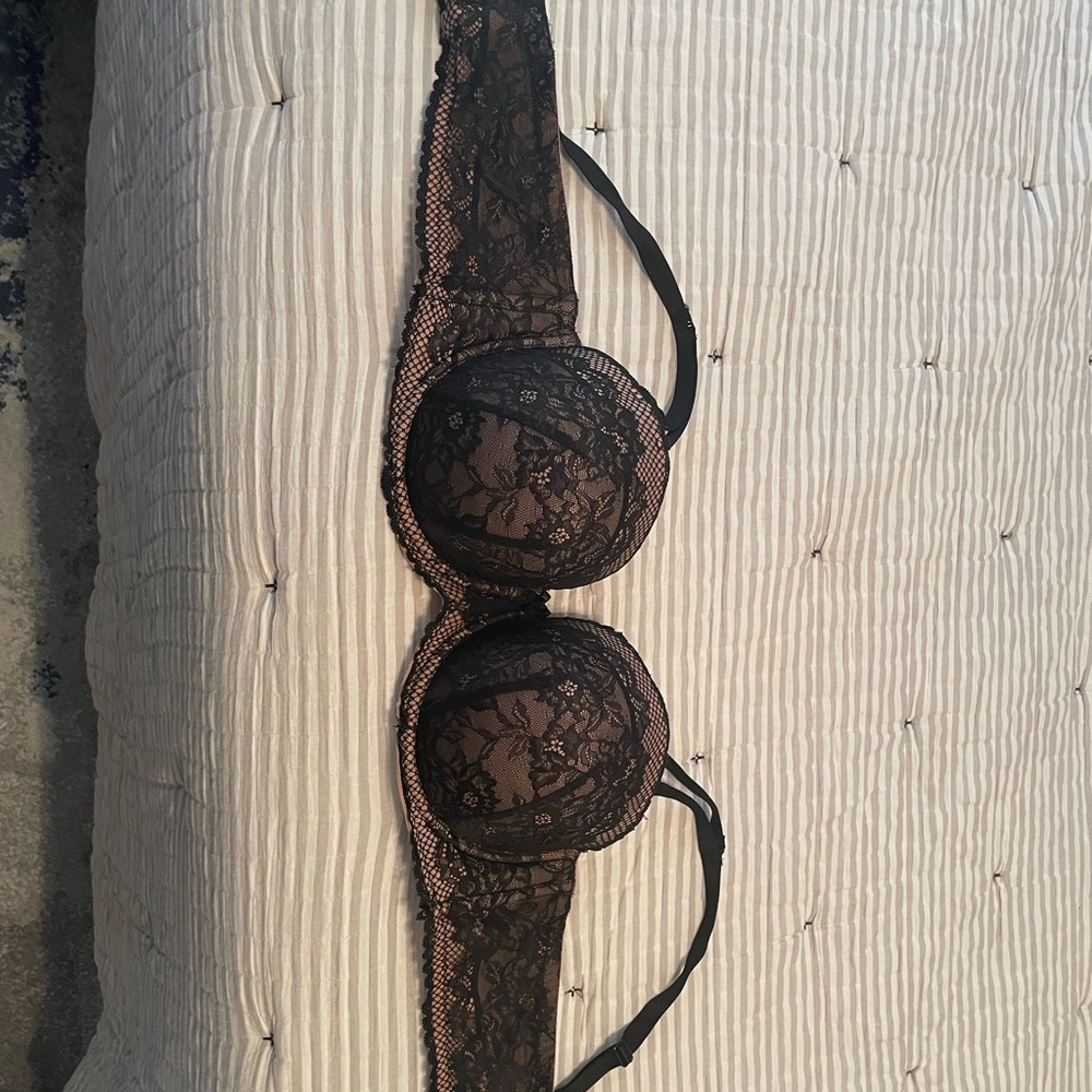 Torrid Convertible (Strapless) Black and Nude bra